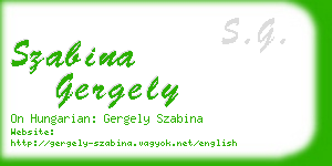 szabina gergely business card